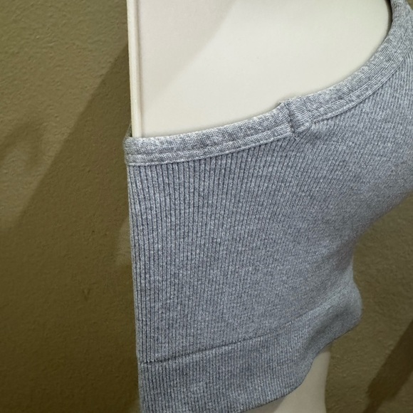 NUX Heather Gray Ribbed Top - Picture 5 of 8